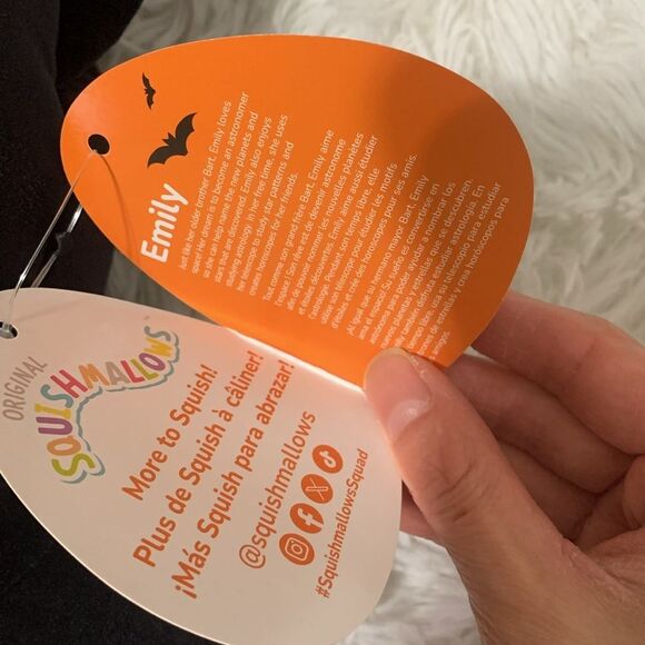 Squishmallows Emily Bat Halloween Treat Pail 12 inch - Picture 6 of 8